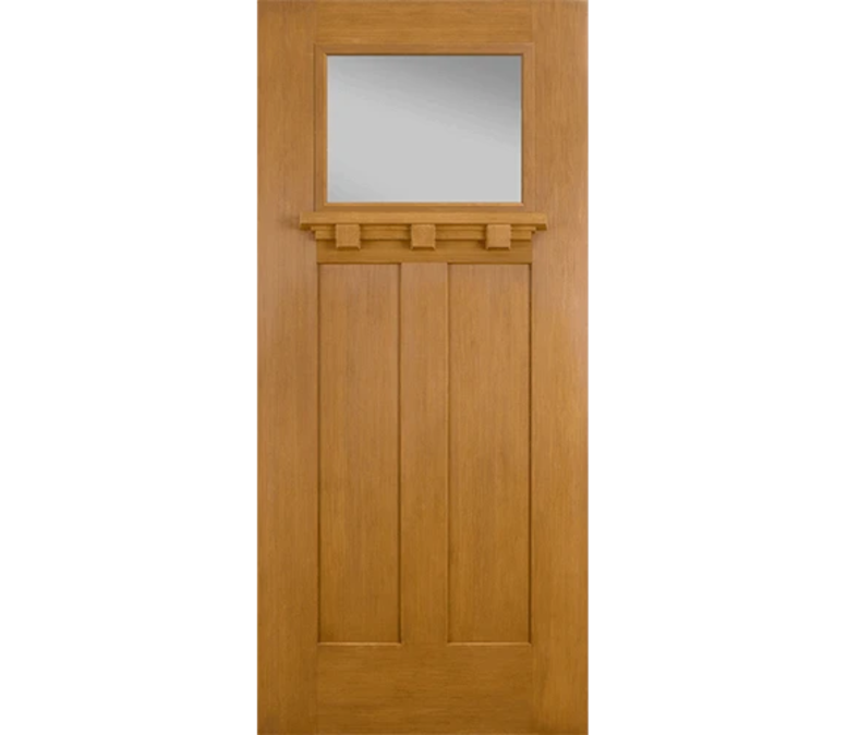 Waterloo Craftsman Light Fiberglass Entry Door